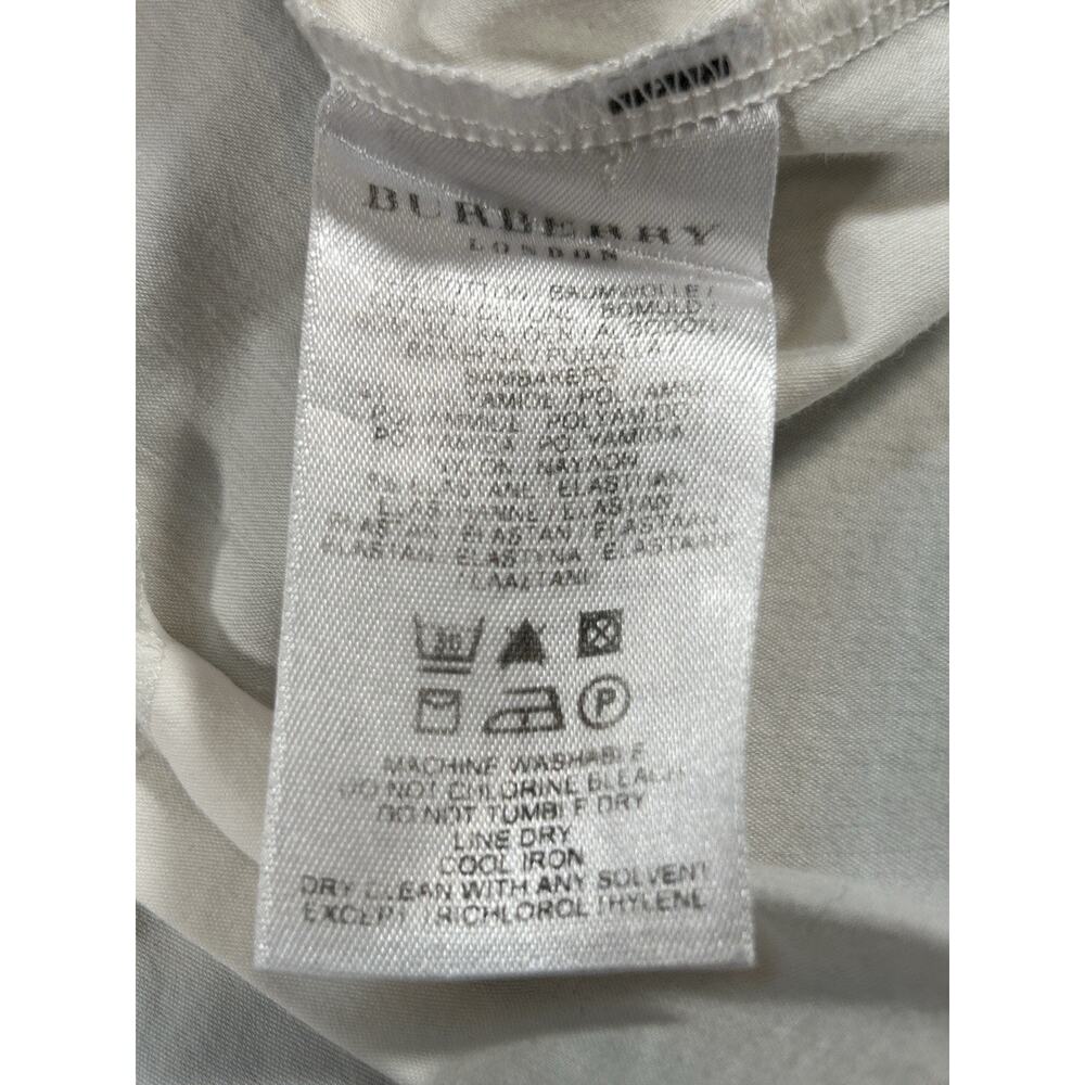 Burberry London Shirt Womens 8 White Long Sleeve Short Sleeve Button-Up Top - Picture 3 of 13